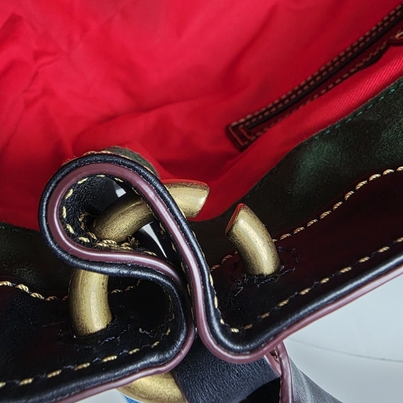 Dooney Bourke Florentine Leather Satchel Dark Navy - Picture 11 of 11